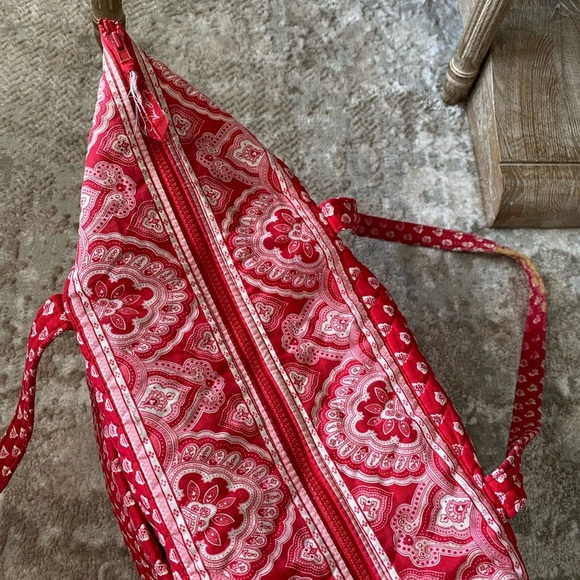 Vera Bradley Red Quilted Tote Bag - Picture 4 of 7
